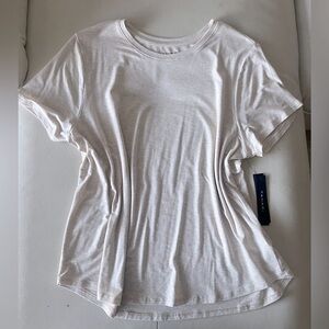 Tahari Light Cream Short Sleeve Tee